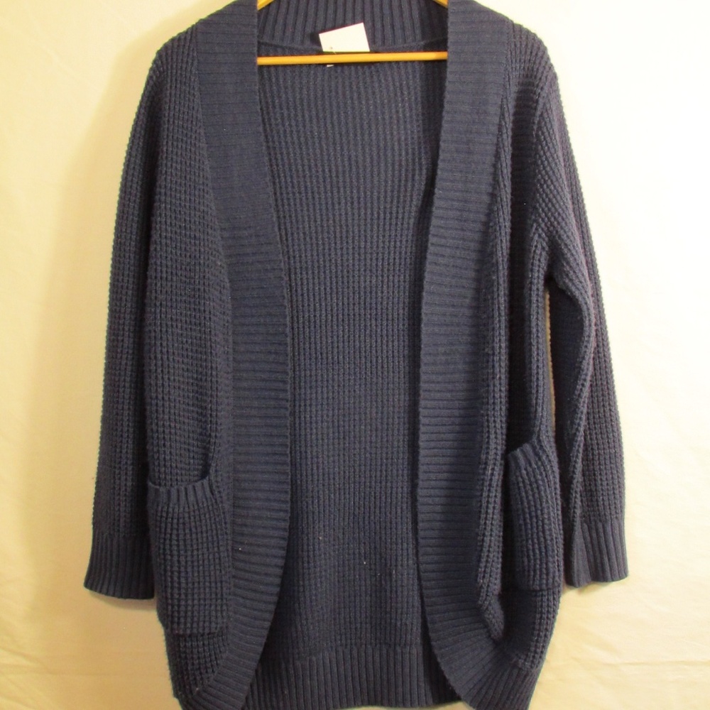 Women's Navy Blue Cardigan Sweater